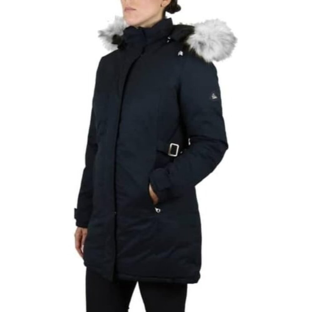 NWOT Spire By Galaxy Women's Navy Blue Jenar Heavyweight Coat Jacket Size S 2206 - Picture 1 of 15